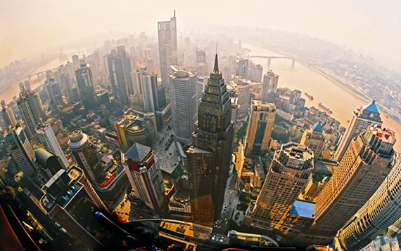 Buildings racing for the sky in Chongqing