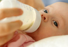 baby drinking imported milk
