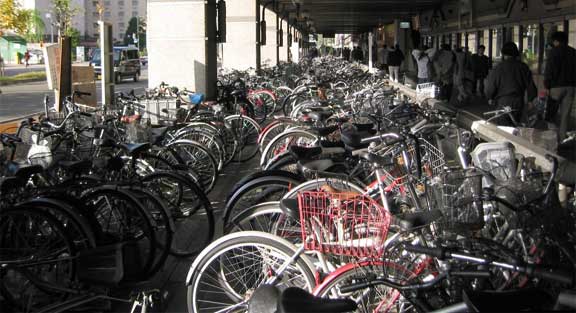 China bike parking lot